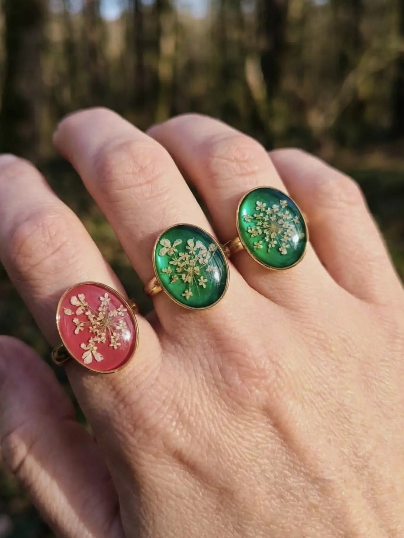 Cimelia Round Forget-Me-Not Ring