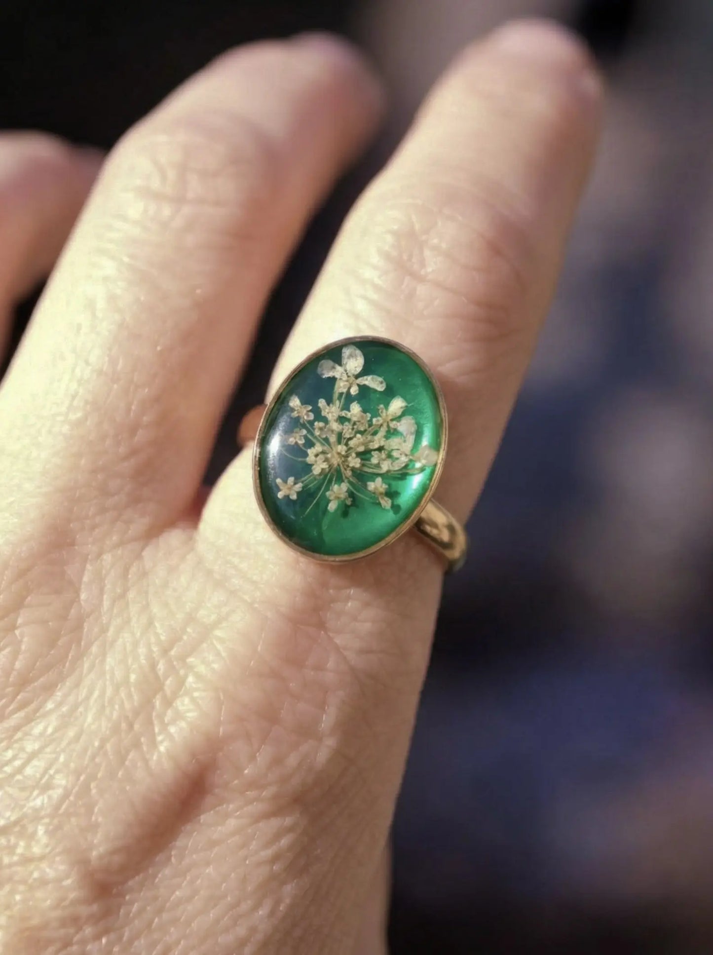 Cimelia Round Forget-Me-Not Ring
