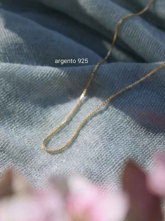 Catenella "Veneziana" in Argento 925 / Placcato Oro (40 cm)