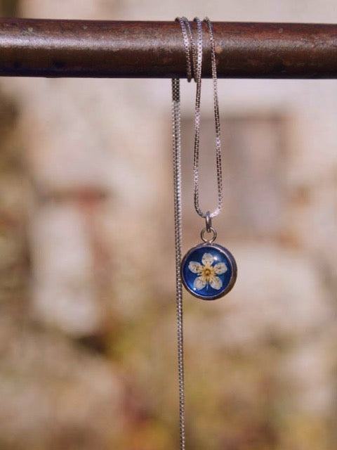Collana Sambuco blu in argento