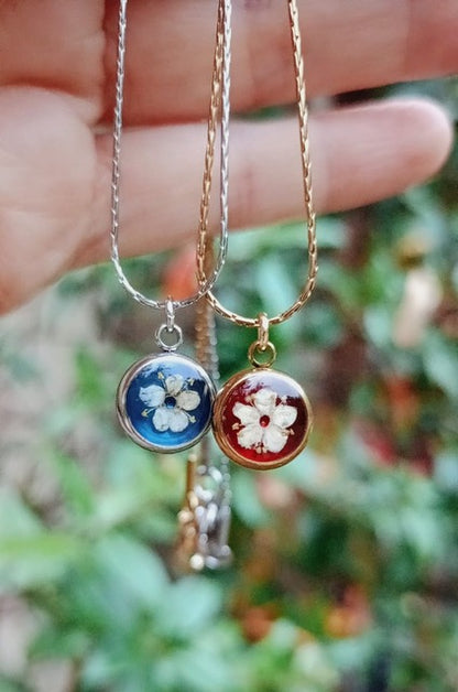 Collana Sambuco rossa e blu