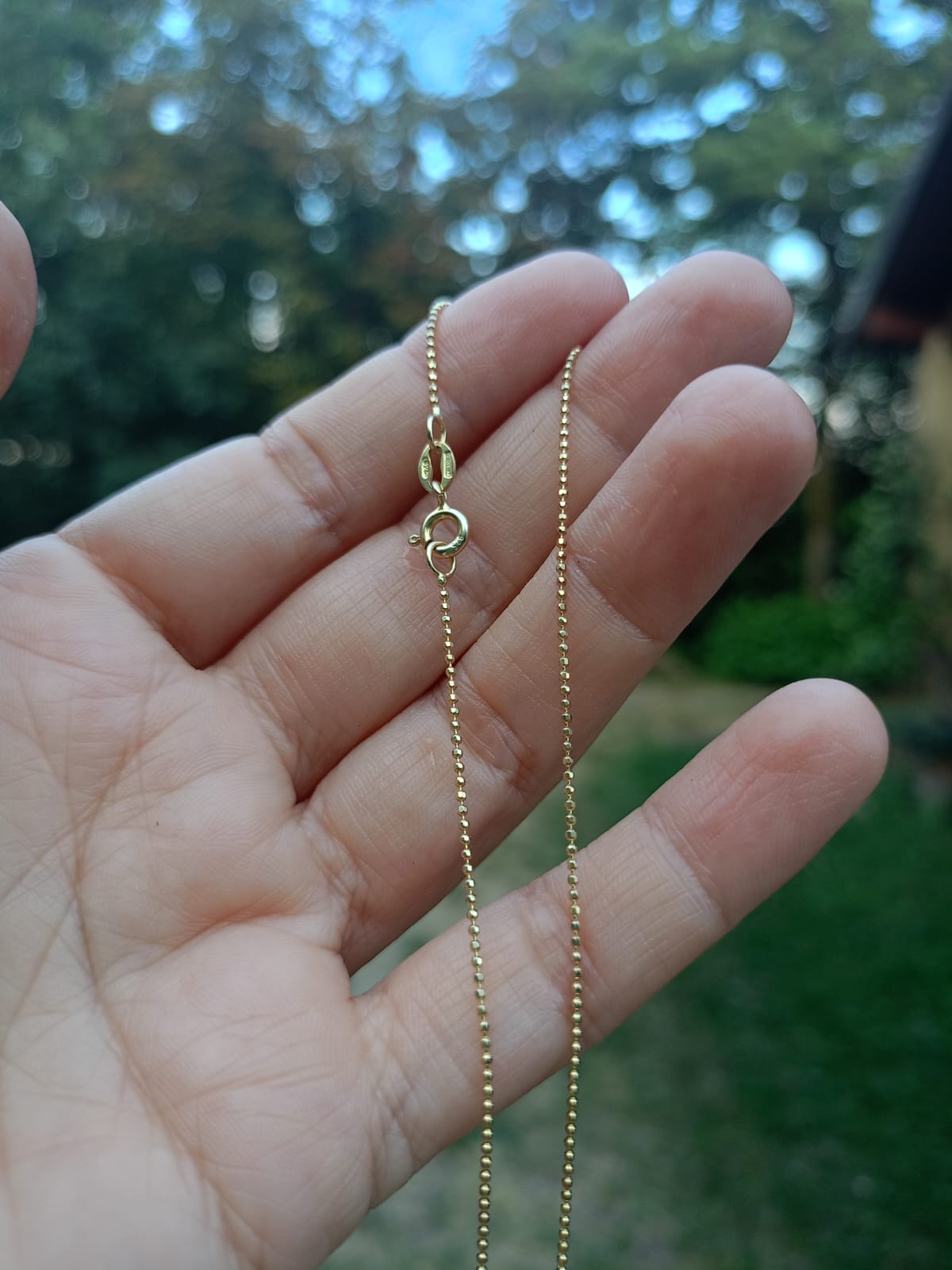 Catenella "Tiffany" in Argento 925 / Placcato Oro (40 cm)